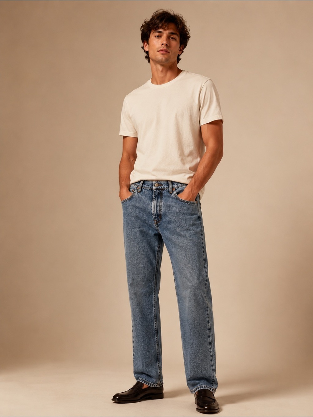 Levi's Straight-Leg Menās Jeans in Mid Blue